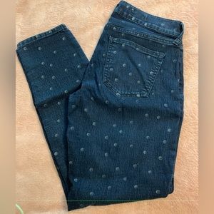 GAP -POLKA DOT SKINNY JEANS. Sz 4/27w. EUC!!